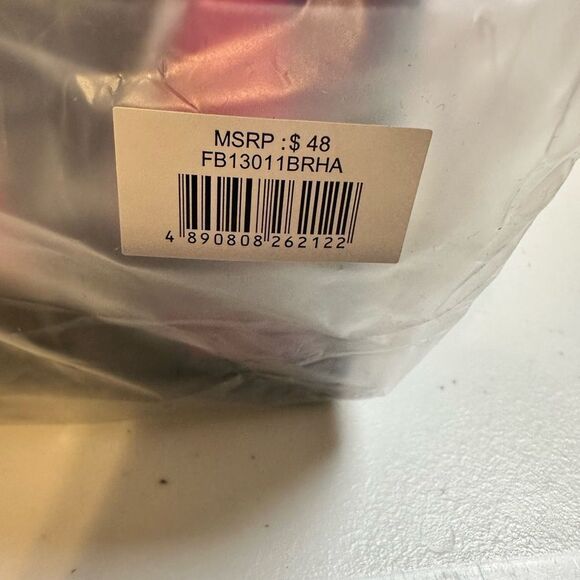 NIB French Bull 2 Piece Black and Pink Cosmetic Bag Set Heart Graphics - Picture 7 of 7